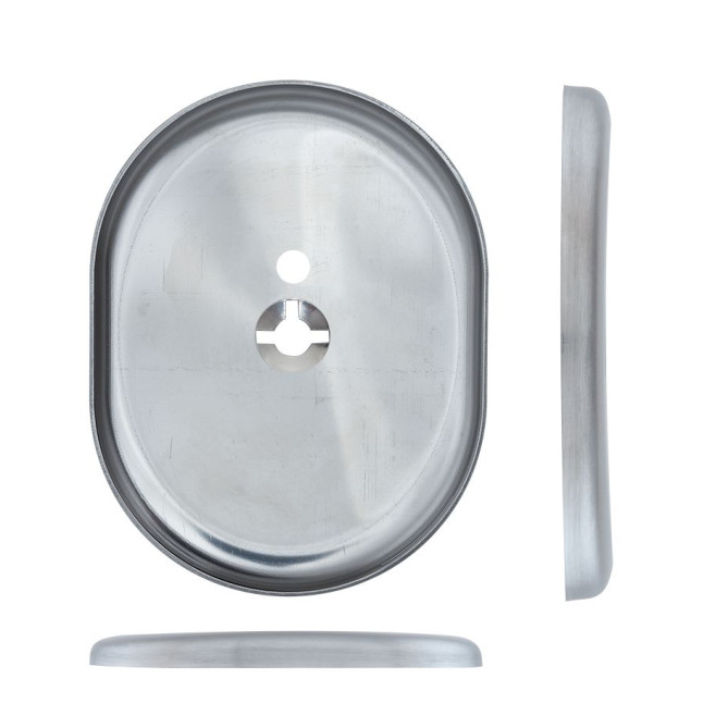Щиток DISEC KT3855 Omega Oval нерж.сталь мат IT со шторкой