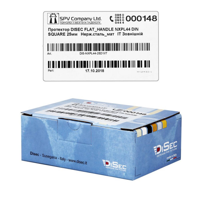 Протектор DISEC FLAT HANDLE NXPL44 DIN SQUARE 25мм нерж.сталь мат IT внешний Протектор DISEC FLAT HANDLE NXPL44 DIN SQUARE 25мм нерж.сталь мат IT внешний