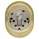 Протектор DISEC *MAGNETIC 3G2FM DIN Oval 25мм латунь PVD 3клас 2 внешний, O/K