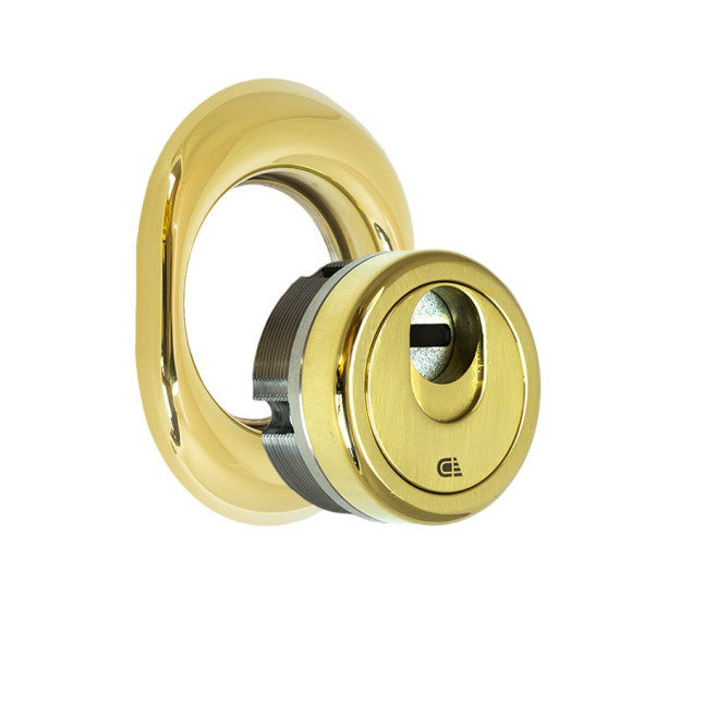 Протектор DISEC *MAGNETIC 3G2FM DIN Oval 25мм латунь PVD 3клас 2 внешний, O/K