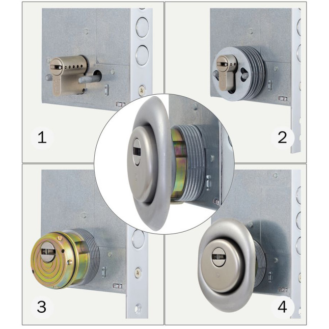 Протектор DISEC *MAGNETIC 3GDM LEVER KEY Oval 15мм нерж.сталь мат 3клас IT внешний, O/K