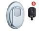 Протектор DISEC *MAGNETIC MG355DM LEVER KEY Oval 15мм хром мат T внешний, 3 магн ключа
