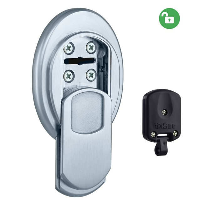 Протектор DISEC *MAGNETIC MG355DM LEVER KEY Oval 15мм хром мат T внешний, 3 магн ключа