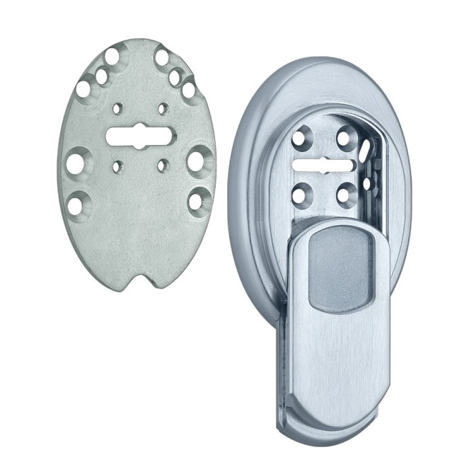 Протектор DISEC *MAGNETIC MG355DM LEVER KEY Oval 15мм хром мат T внешний, 3 магн ключа