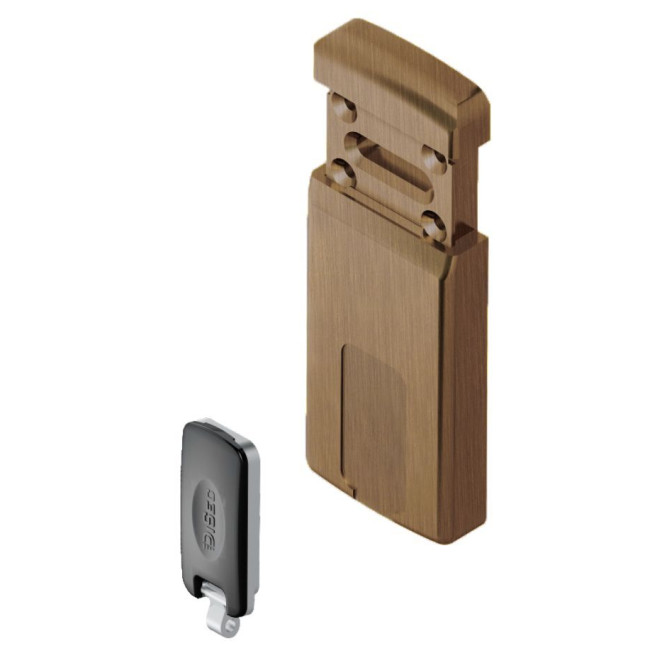 Протектор DISEC *MAGNETIC MG220MINI LEVER KEY Oval 12мм бронза сатин 3клас BS внешний, 3 магн ключа