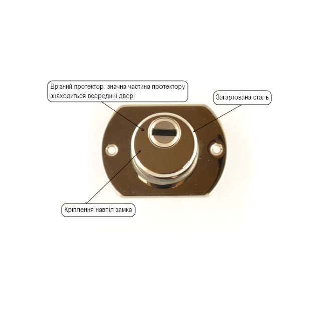 Протектор MUL-T-LOCK WA503-02 DIN від 23мм Хром_полірований BRIGHT_CR Внутрішній