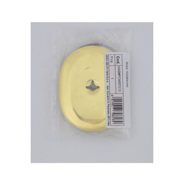 Щиток Mul-t-lock A703 Omega Oval латунь PVD BRIGHT BRASS PVD без шторки, без лого Щиток Mul-t-lock A703 Omega Oval латунь PVD BRIGHT BRASS PVD без шторки, без лого