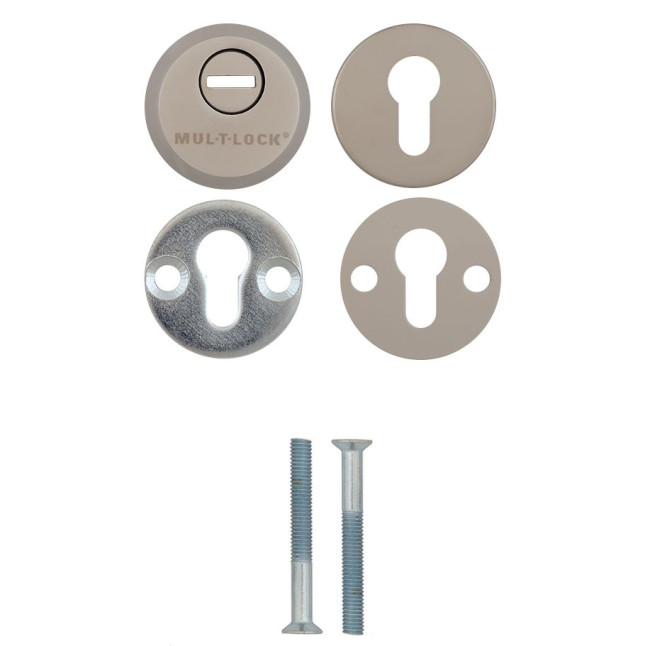 Протектор Mul-t-lock SL3 DIN ROUND 14,5 мм 48-53мм никель сатин 3клас NICKEL SATIN комплект, М8x65
