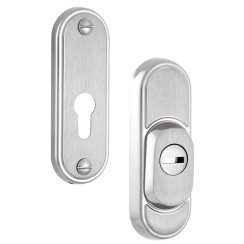 Протектор ROSTEX DECOR R3 DIN PLATE 22мм 38-45мм Хром_мат 3клас CR_MAT Комплект