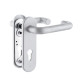 Набор фурнитуры ISEO 032413 (72мм MUV-MUV CYL HOLE) P P:silver (RAL 9006) 9мм Набор фурнитуры ISEO 032413 (72мм MUV-MUV CYL HOLE) P P:silver (RAL 9006) 9мм