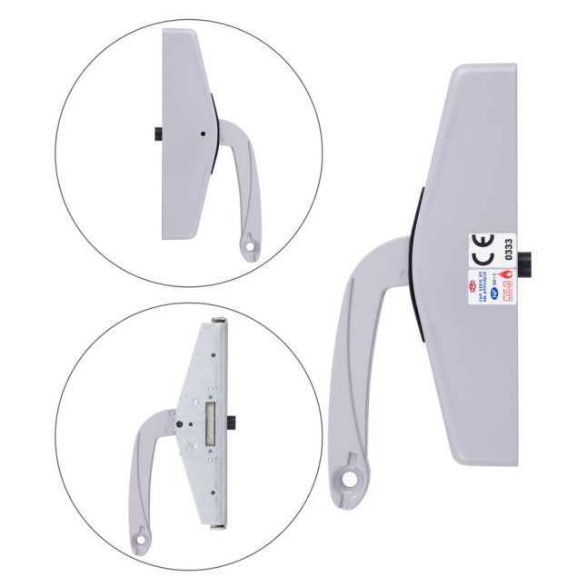 Замок JPM для евакуаційного виходу накладний 890200-01-0-Z_Cross_bar_89_Rim_latch P P: silver (RAL9006)/P: silver (RAL9006) 2 Locking 850мм