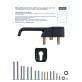 Ручка JPM зовнішня EMT055-02-0-A_Outside_trim_w/active_pull_handle N N: black (RAL 9005) 9мм