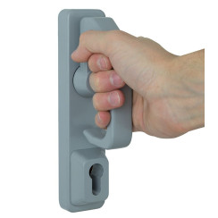 Ручка JPM зовнішня PR2E00-01-0-A_Outside_trim_for_DIN_CYL P P:silver (RAL 9006) 9мм Ручка JPM зовнішня PR2E00-01-0-A_Outside_trim_for_DIN_CYL P P:silver (RAL 9006) 9мм