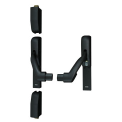 Замок NEMEF для евакуаційного виходу накладний 3650/1 N N: black (RAL 9005) 2 Locking 9мм