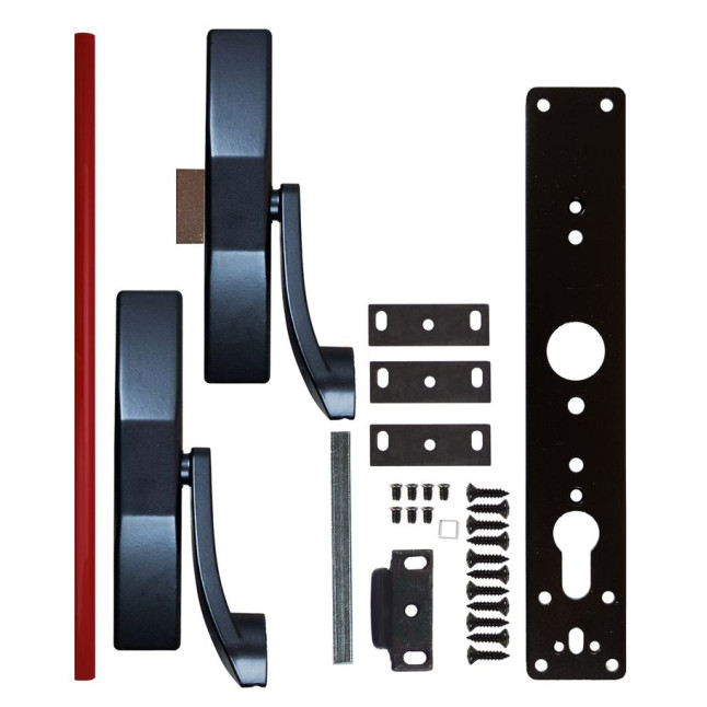 Замок TESA для евакуаційного виходу накладний 1910908 NR N: black (RAL 9005)/R: red (RAL 3000) 1 Locking 900мм 8мм