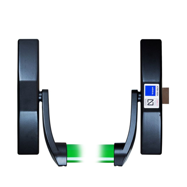 Замок TESA для евакуаційного виходу накладний 1910908 NV N: black (RAL 9005)/ V: green (RAL 6002) 1 Locking 900мм 8мм