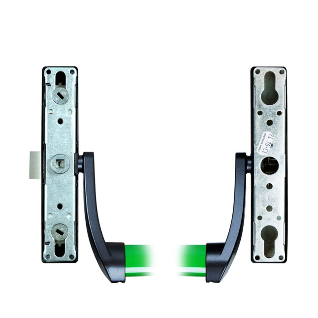 Замок TESA для евакуаційного виходу накладний 1910908 NV N: black (RAL 9005)/ V: green (RAL 6002) 1 Locking 900мм 8мм