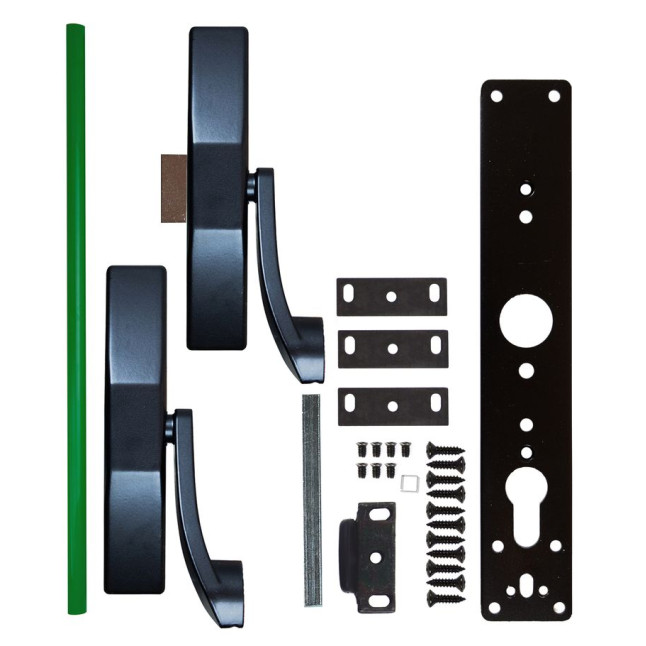 Замок TESA для евакуаційного виходу накладний 1910908 NV N: black (RAL 9005)/ V: green (RAL 6002) 1 Locking 900мм 8мм