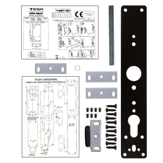 Замок TESA для эвакуационного выхода накладной 1910908 PP P: silver (RAL9006)/P: silver (RAL9006) 1 Locking 900мм 8мм Замок TESA для эвакуационного выхода накладной 1910908 PP P: silver (RAL9006)/P: silver (RAL9006) 1 Locking 900мм 8мм