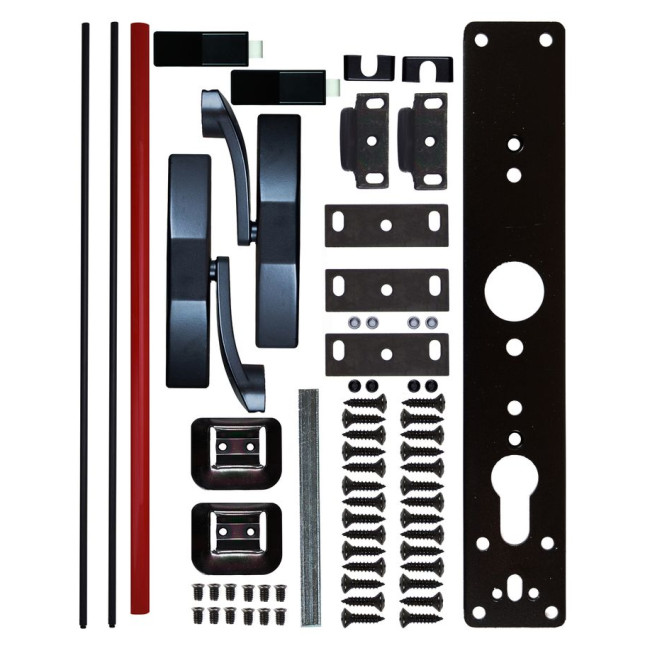 Замок TESA для эвакуационного выхода накладной 1930908 NR N: black (RAL 9005)/R: red (RAL 3000) 2 Locking 900мм 8мм Замок TESA для эвакуационного выхода накладной 1930908 NR N: black (RAL 9005)/R: red (RAL 3000) 2 Locking 900мм 8мм
