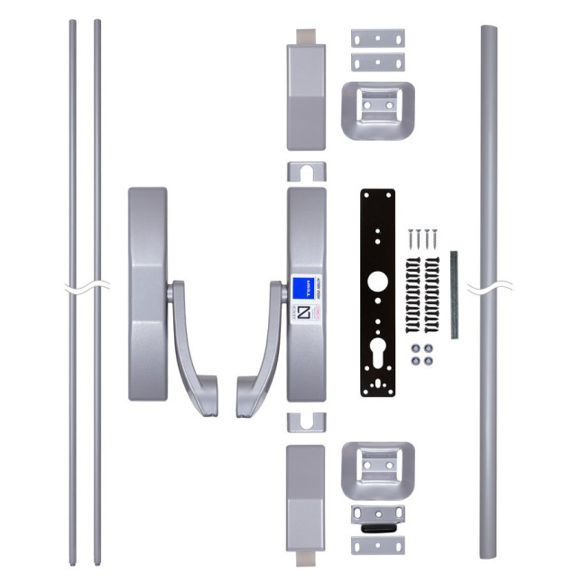 Замок TESA для евакуаційного виходу накладний 1930908 PP P: silver (RAL9006)/P: silver (RAL9006) 2 Locking 900мм 8мм