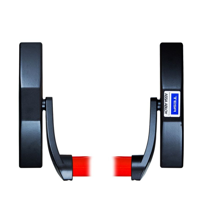 Ручка TESA для евакуаційного виходу врізний 1970909 NR N: black (RAL 9005)/R: red (RAL 3000) 900мм 9мм