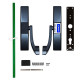Ручка TESA для евакуаційного виходу врізний 1970909 NV N: black (RAL 9005)/ V: green (RAL 6002) 900мм 9мм