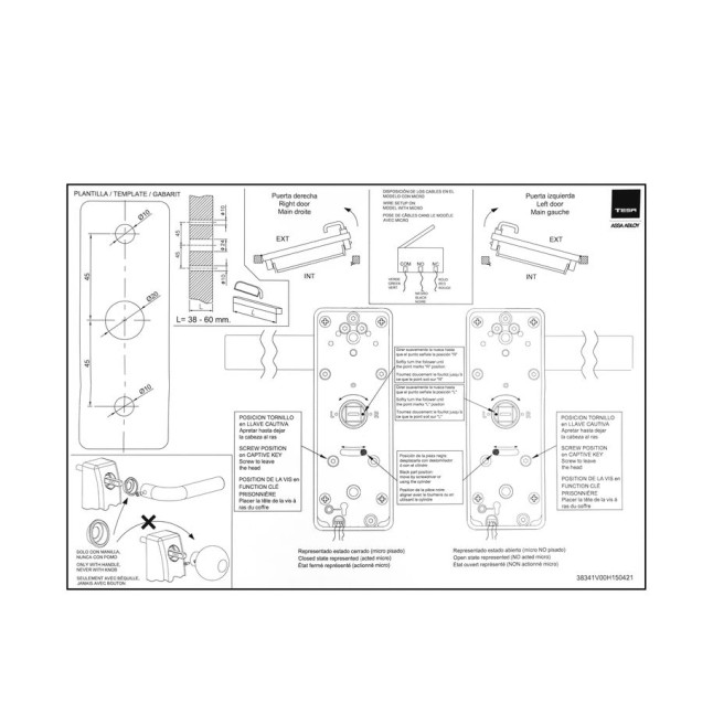 Ручка TESA внешняя накладной MODULAR VECTOR (PZ with TE5 CYL) N N: black (RAL 9005) 8мм Ручка TESA внешняя накладной MODULAR VECTOR (PZ with TE5 CYL) N N: black (RAL 9005) 8мм