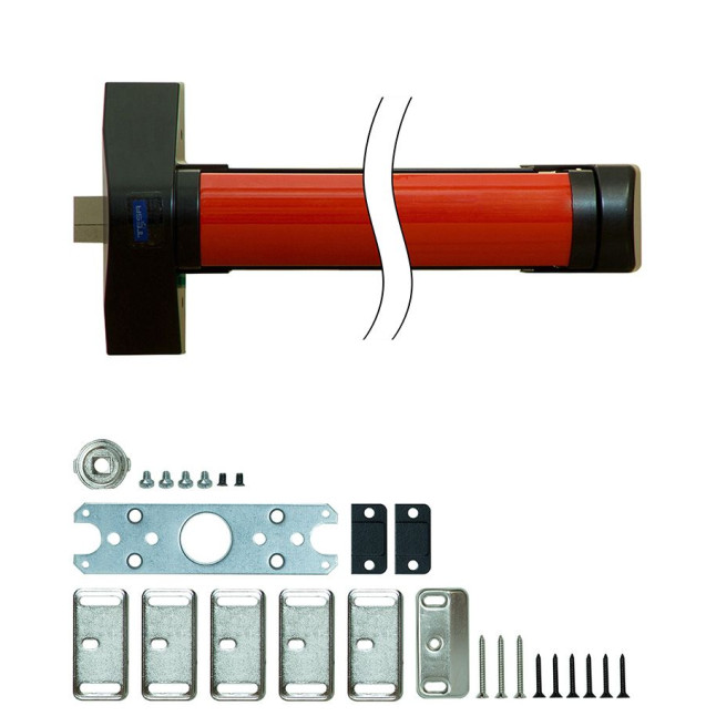 Замок TESA для евакуаційного виходу накладний QUICK1S NR N: black (RAL 9005)/R: red (RAL 3000) 1 Locking 900мм 8мм