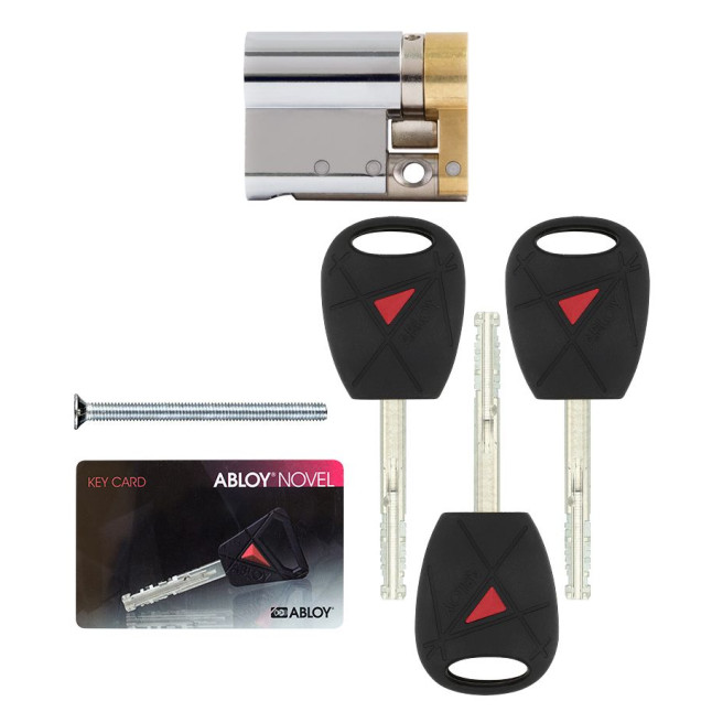 Цилиндр Abloy DIN MOD HALF K CY321 NOVEL 43 CR 32,5x10,5 CAM30 3KEY NOV U 45mm ELONG UA55SS BOX