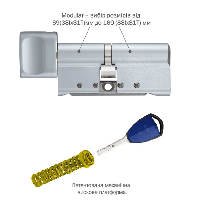 Циліндр ABLOY DIN_MOD_KT HARD CY333 *PROTEC2 69 HCR 38Hix31T TO_HCR CAM30 CLIQ M/S TA77ZZ BOX Циліндр ABLOY DIN_MOD_KT HARD CY333 *PROTEC2 69 HCR 38Hix31T TO_HCR CAM30 CLIQ M/S TA77ZZ BOX