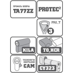 Цилиндр Abloy DIN MOD KT CY323 *PROTEC 2 122 Kila 56x66T TO HCR CAM30 3KEY PR2 T TA77ZZ PB Цилиндр Abloy DIN MOD KT CY323 *PROTEC 2 122 Kila 56x66T TO HCR CAM30 3KEY PR2 T TA77ZZ PB