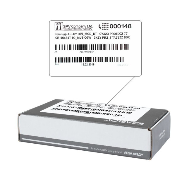 Циліндр ABLOY DIN_MOD_KT CY323 *PROTEC2 77 CR 46x31T TO_MUS CGW 3KEY PR2_T TA77ZZ BOX