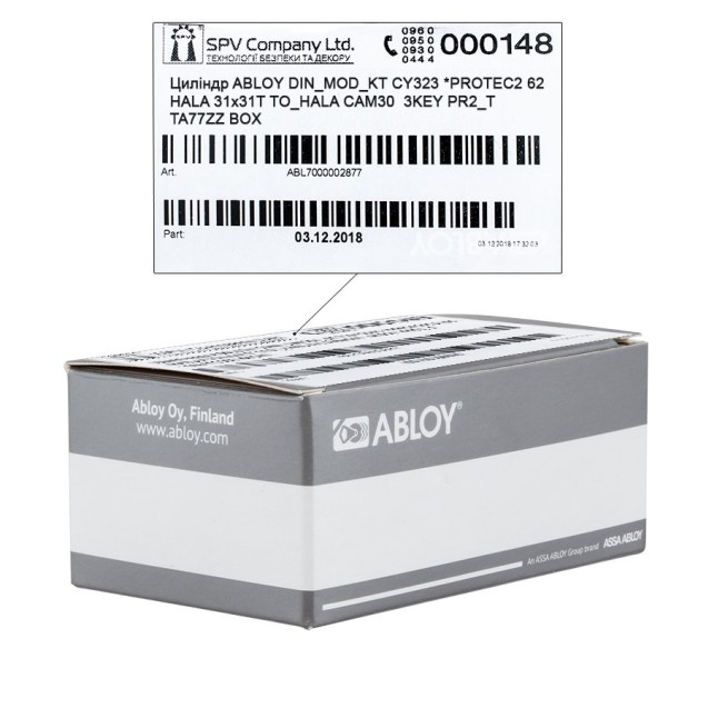 Цилиндр Abloy DIN MOD KT CY323 *PROTEC 2 92 Kila 41x51T TO HALA CAM30 5KEY PR2 T TA77ZZ BOX