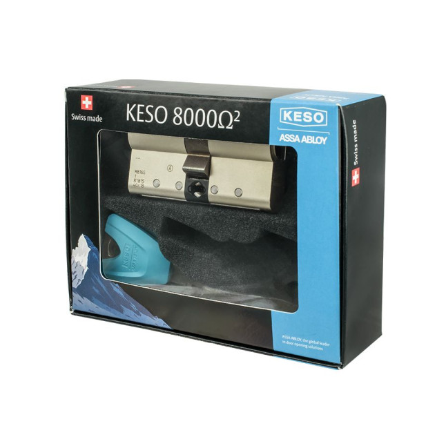 Циліндр KESO DIN_MOD_KK B 8000_?2 65 NM 30x35 CAM30 3KEY TR_PETROL_LONG_38mm BOX