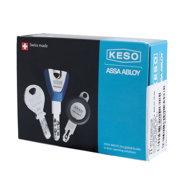 Циліндр KESO DIN_MOD_KT B 8000_?2 95 NM 45x50T TO_NM CAM30 3KEY TR_FLUO BERRY_EXTRALONG_42,5mm BOX