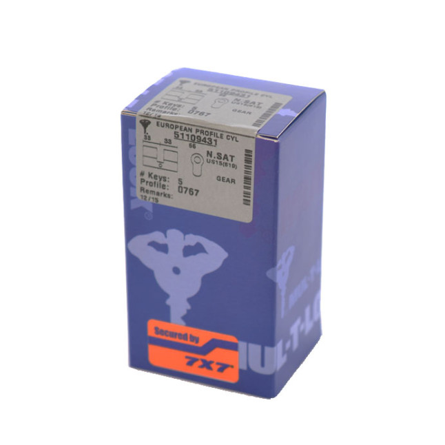 Циліндр MUL-T-LOCK DIN_KK 7x7 95 NST 35x60 CAM30 5KEY DND77_BLUE 0767 BOX_M