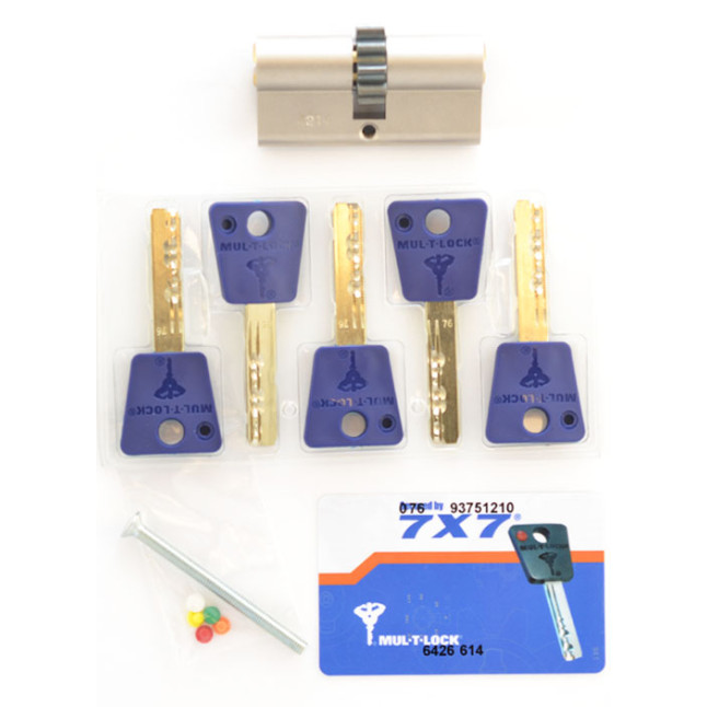 Циліндр MUL-T-LOCK DIN_KK 7x7 90 NST 35x55 CGW 5KEY DND77_BLUE 0767 BOX_M