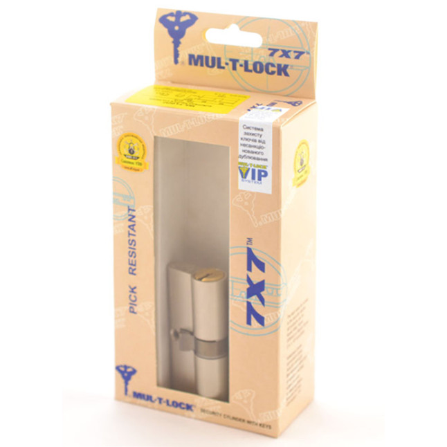 Циліндр MUL-T-LOCK DIN_KK 7x7 82 NST 27x55 CAM30 VIP_CONTROL 2KEY+3KEY DND77_GREY_INS 0767 BOX_M