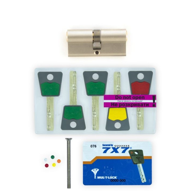 Цилиндр Mul-t-lock DIN KK 7x7 105 NST 50x55 CAM30 3in1 3KEY+1KEY+1KEY DND77 GREY INS 0767 BOX M