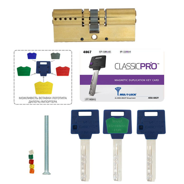 Цилиндр Mul-t-lock DIN KK XP *ClassicPro 90 EB 45x45 CAM30 3KEY DND BLUE INS 4867 BOX S