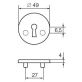 Накладка PZ Abloy 001 A матовий хром