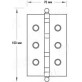 Петля дверна DND 2307 GH матова / антична латунь Петля дверна DND 2307 GH матова / антична латунь