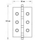 Петля дверная DND 2307/1 AF античная отделка Петля дверная DND 2307/1 AF античная отделка
