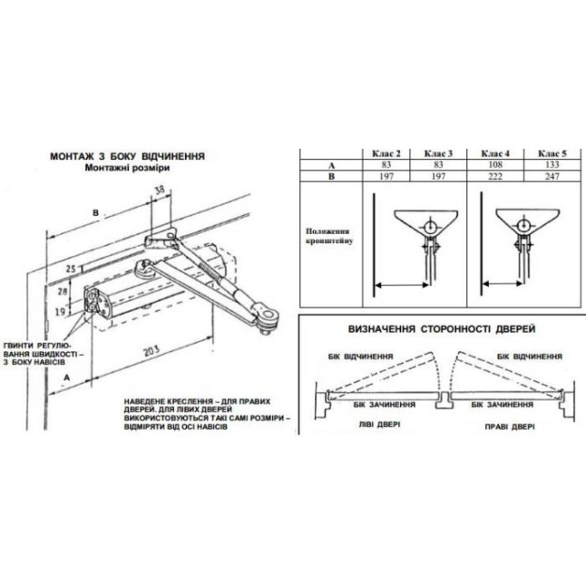 Доводчик дверний Ryobi DS-1554 Сріблястий