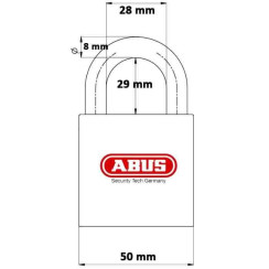 Замок навісний Abus 720/50 Замок навісний Abus 720/50