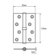 Петля дверная карточная Siba 1BB (120x80x4 мм) AB античная бронза