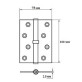 Петля дверна карткова Siba 1BB (125x75x2.5 мм) PB полірована латунь