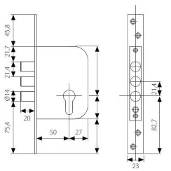 Корпус замка Tesa r221b5sse Корпус замка Tesa r221b5sse