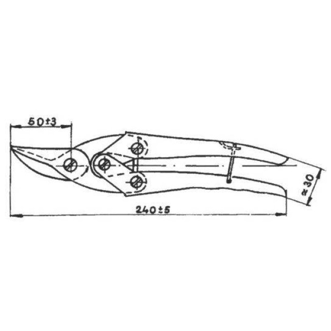 Ножницы по металлу Rostex Right 2325